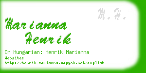 marianna henrik business card